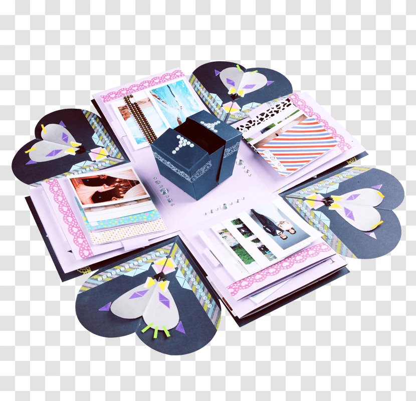 Paper Gift Box Scrapbooking Love - Purple - Taobao Tmall Transparent PNG