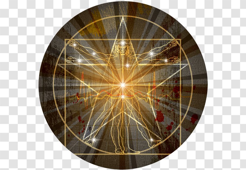 Vitruvian Man Pentagram Human Body Pentacle Sacred Geometry - Symmetry - Symbol Transparent PNG
