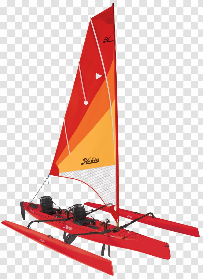 Hobie Cat Kayak Sailing Trimaran - Hibiscus Transparent PNG