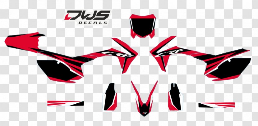 Honda CRF250L CRF Series Decal Sticker - Red Transparent PNG