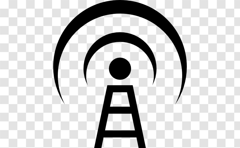 Broadcasting Telecommunications Tower Internet - Text - Monochrome Transparent PNG