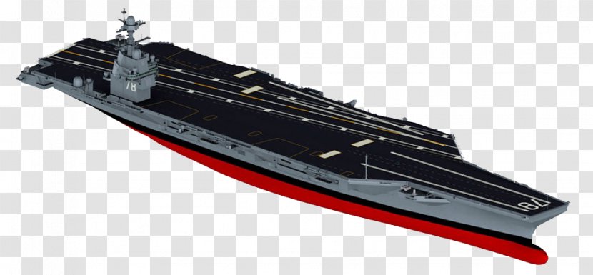 United States Navy USS Gerald R. Ford Ford-class Aircraft Carrier - Submarine Chaser - Black Model Transparent PNG