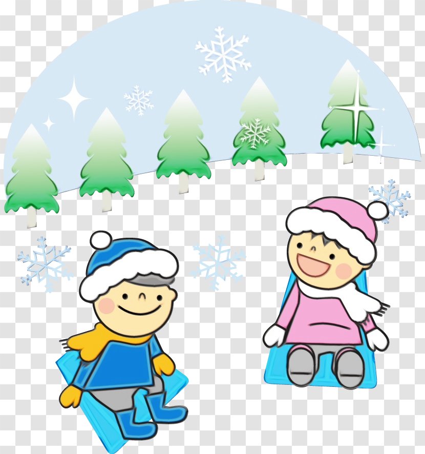 Cartoon Clip Art Fictional Character Playing In The Snow Transparent PNG
