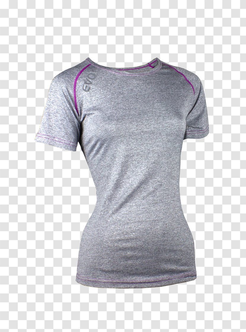 T-shirt Sleeve Purple Blue Grey - Black Transparent PNG