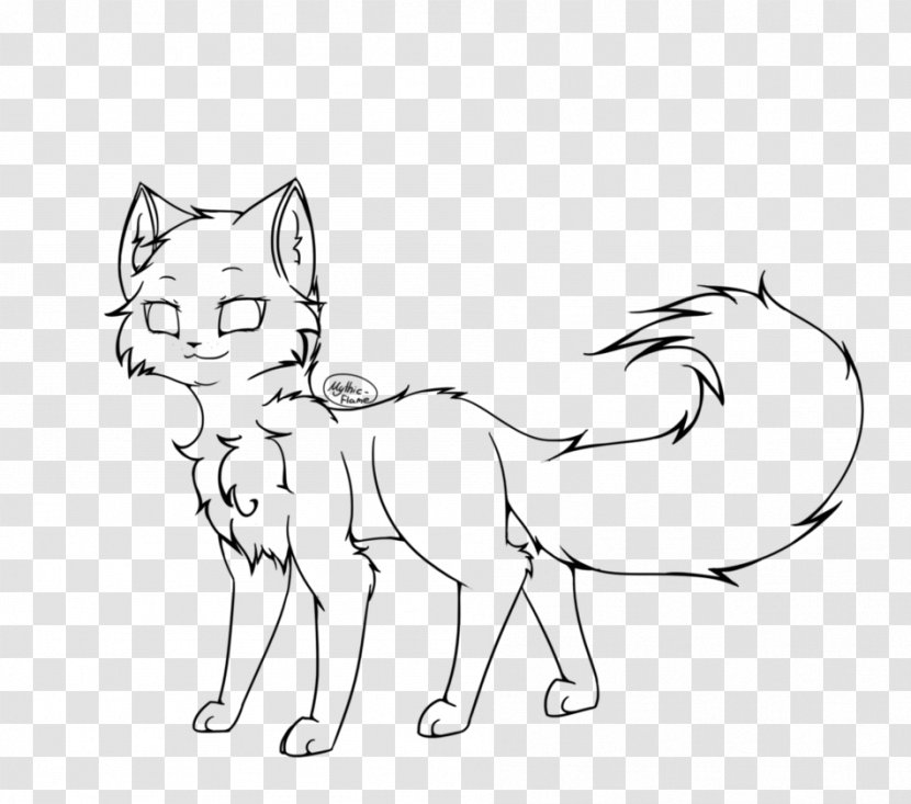 Whiskers Kitten Domestic Short-haired Cat Line Art - Tree Transparent PNG