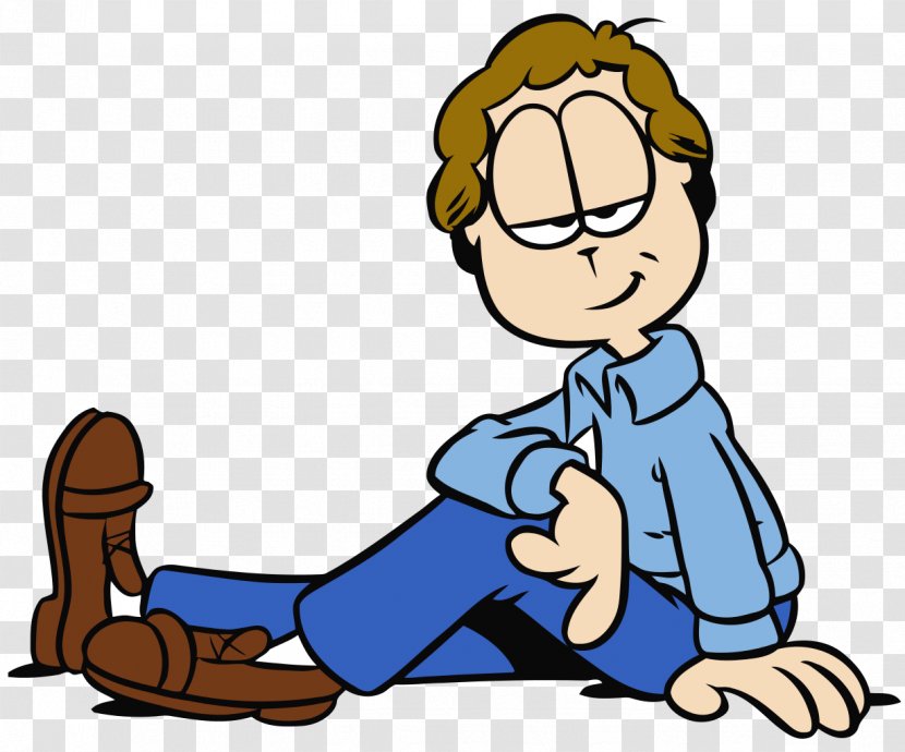 Jon Arbuckle Odie Garfield Character Comic Strip - Sitting Man Transparent PNG