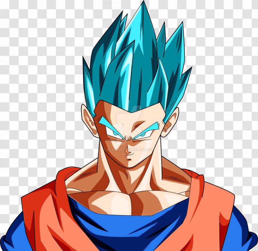 Gohan Goku Trunks Goten Vegeta - Heart - Blue Panels Transparent PNG