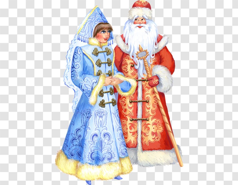 Santa Claus Ded Moroz Snegurochka Christmas Ornament New Year - Tree Transparent PNG