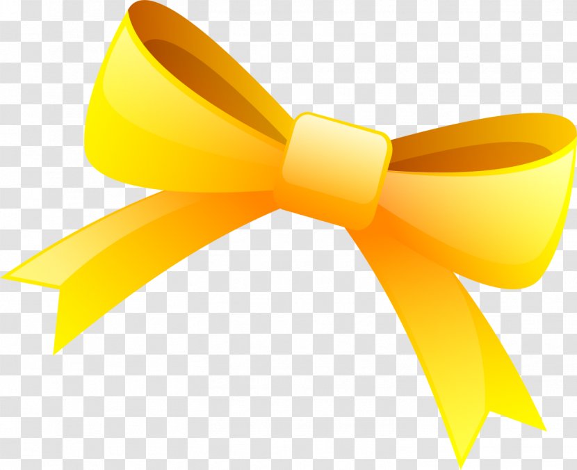 Yellow Ribbon Drawing - Wing - Little Fresh Bow Tie Transparent PNG