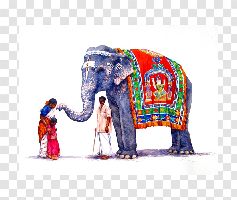 Art Museum Elephant Canvas Print Artist - Watercolor Transparent PNG