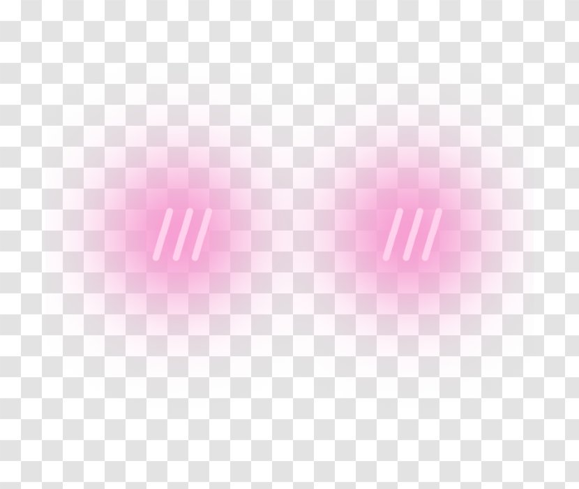 Blushing Kavaii Freckle Heart Cuteness - Glitter - Pink Line Transparent PNG