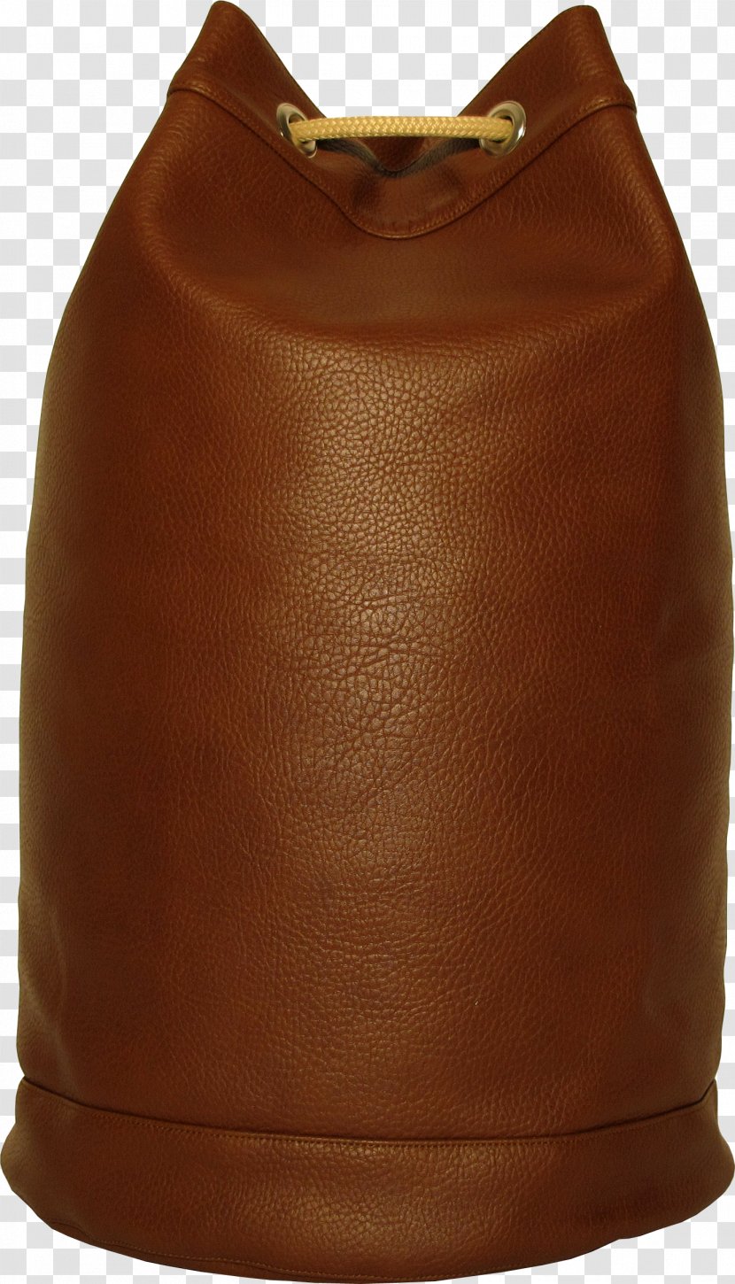 Bag Brown Leather - Retro Label Collection Transparent PNG