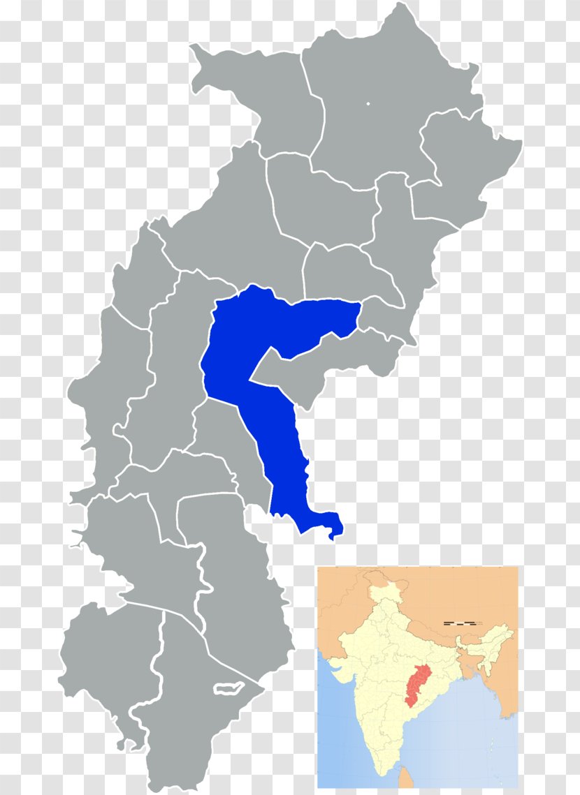 Chhattisgarh Map States And Territories Of India Clip Art - Royaltyfree Transparent PNG