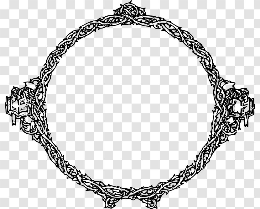 Borders And Frames Crown Of Thorns Picture Thorns, Spines, Prickles Clip Art - Black White Transparent PNG