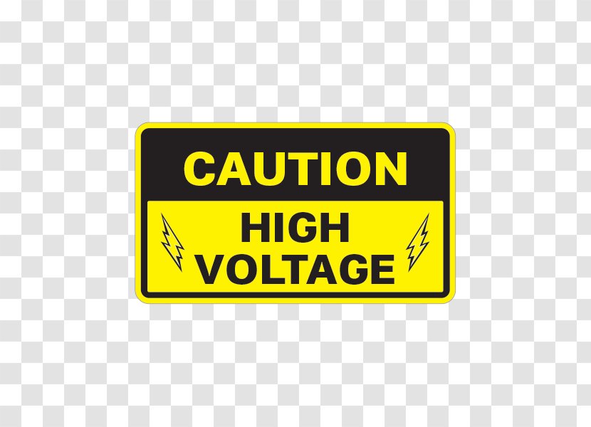 Label Logo Product Danger! High Voltage Brand - Street Sign - Tape Sticker Transparent PNG