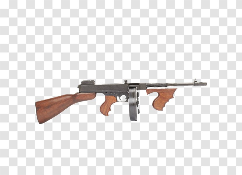 Thompson Submachine Gun Firearm Weapon - Watercolor Transparent PNG