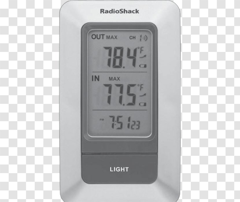 Indoor–outdoor Thermometer RadioShack Infrared Thermometers Digital Data - Clock - Golla Transparent PNG