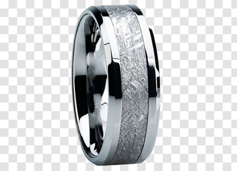Wedding Ring Tungsten Carbide Inlay - Engagement - Meteorite Transparent PNG