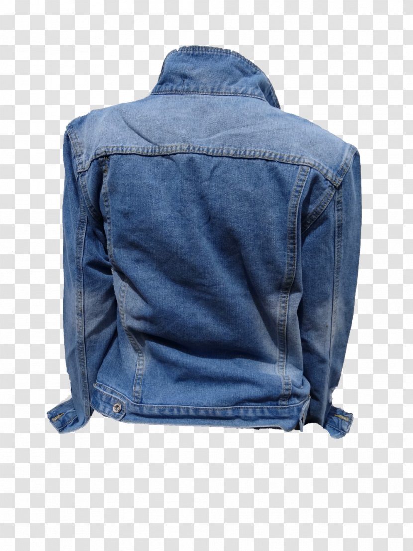 Sleeve Jacket Denim T-shirt Jeans - Blue Transparent PNG
