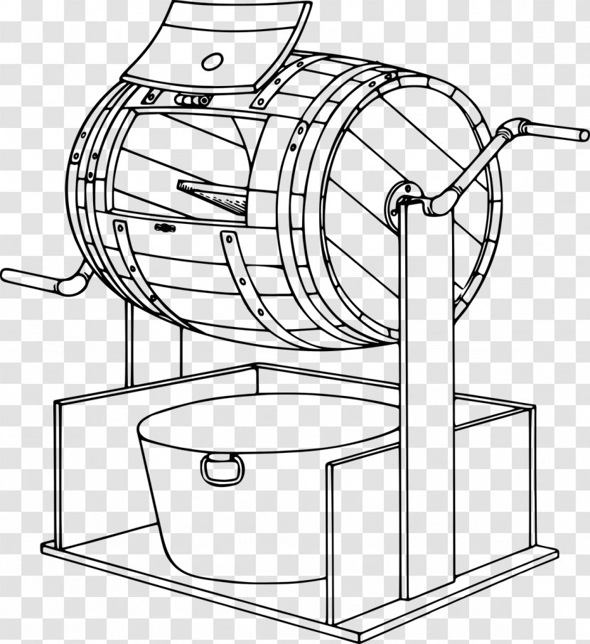 Line Art Drawing Barrel Clip - Artwork - Drum Transparent PNG
