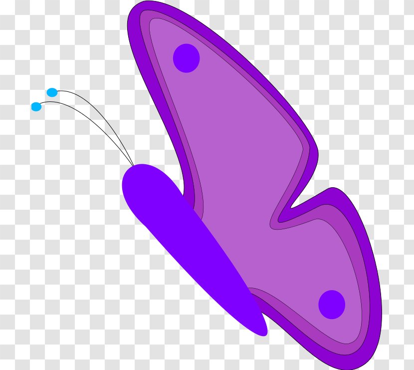 Butterfly Clip Art - Color - Purple Transparent PNG