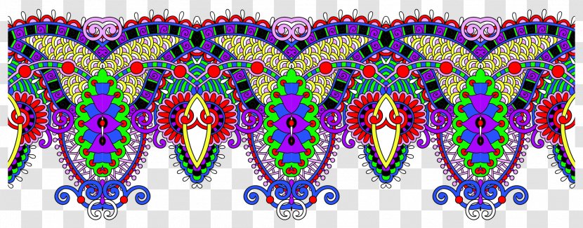 India Ornament Illustration - Coreldraw - Exotic Flower Decoration Pattern Transparent PNG