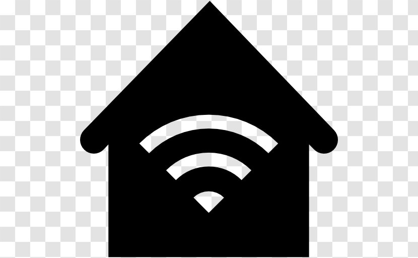 Wi-Fi Wireless Network House - Black And White Transparent PNG