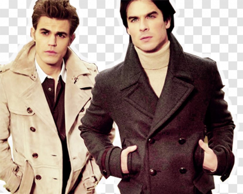 Paul Wesley Stefan Salvatore The Vampire Diaries Damon Ian Somerhalder - Outerwear Transparent PNG