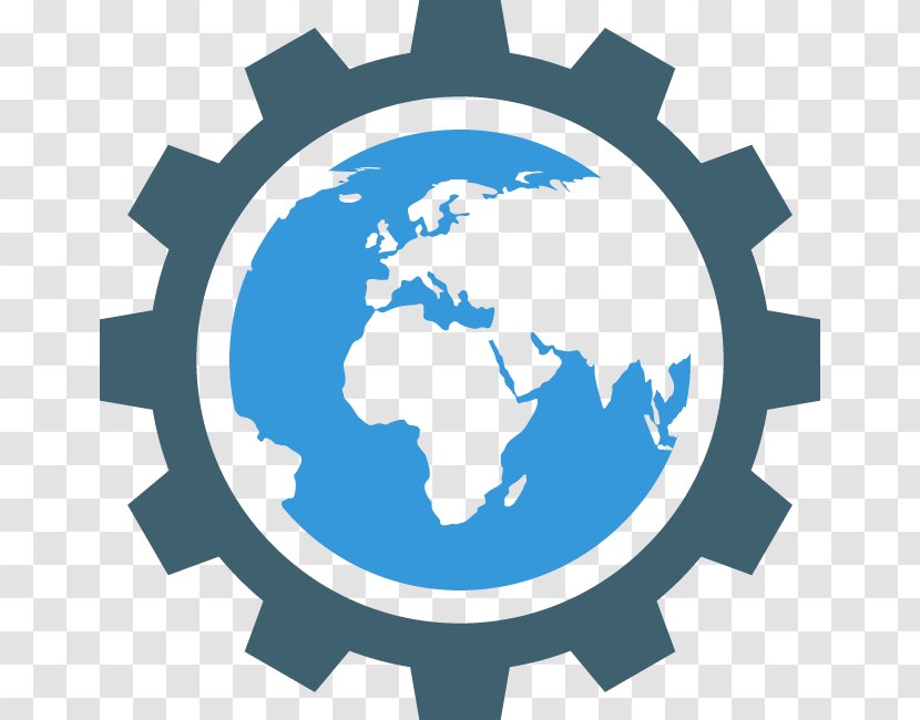 Globe World Map Clip Art - Vector And Gear Pattern Transparent PNG