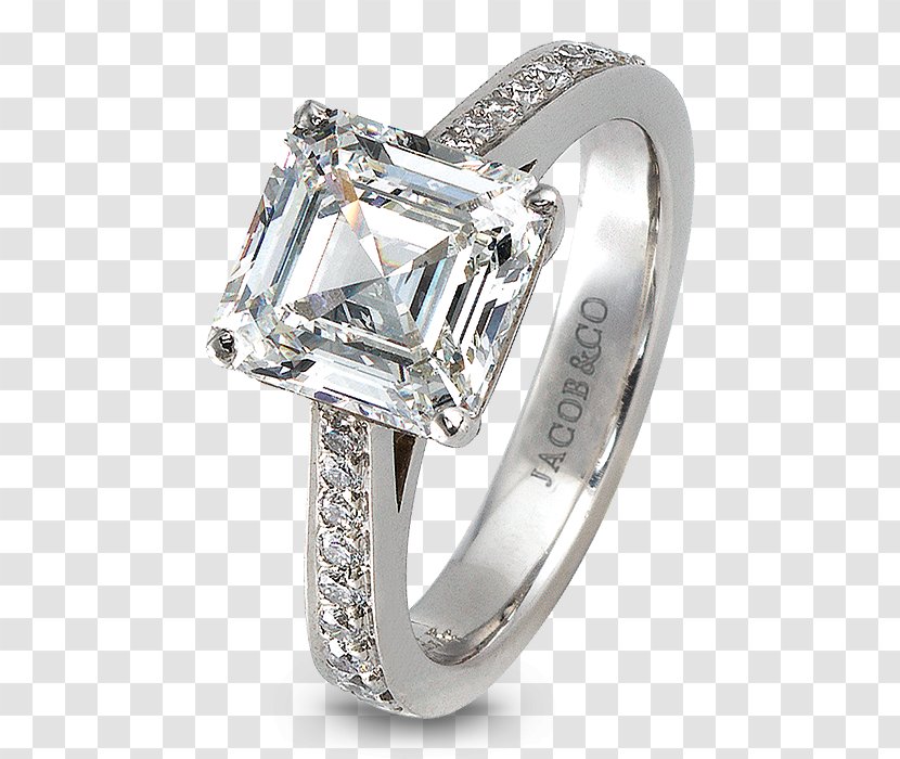 Wedding Ring Silver Body Jewellery - Square Diamond Transparent PNG