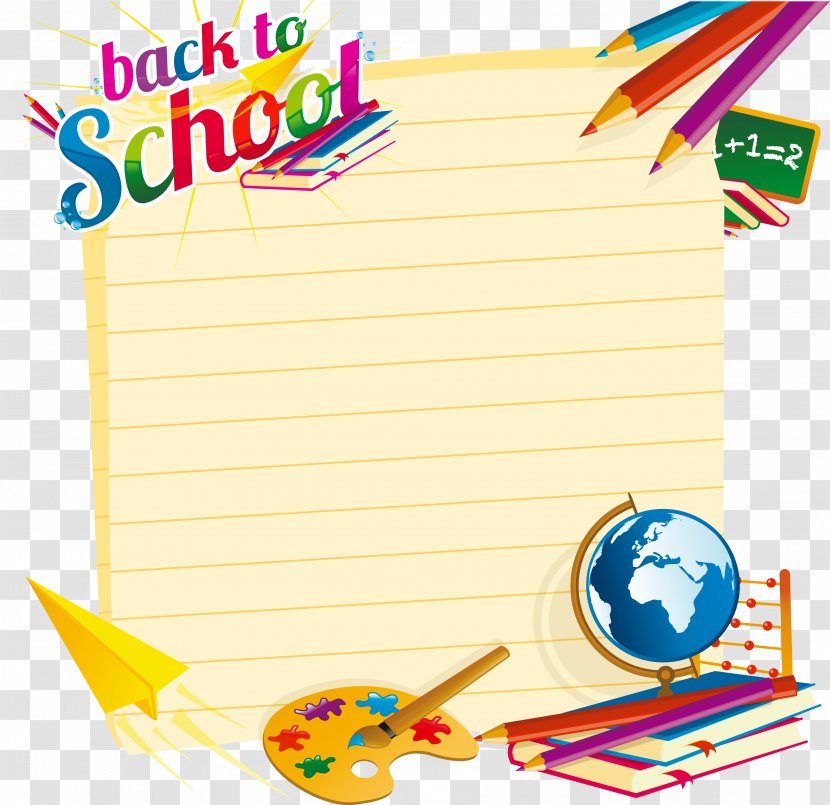 School Euclidean Vector Stock Illustration - Back To Decor Picture Transparent PNG