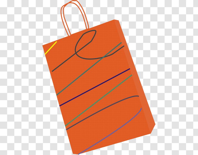 Paper Handbag - Designer - Orange Bag Transparent PNG