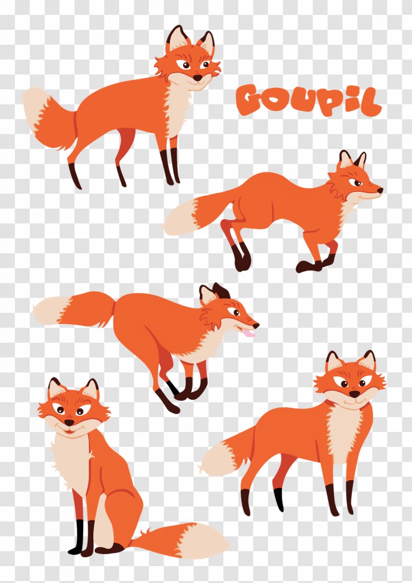 Red Fox Clip Art Illustration Cartoon Fauna - Wildlife - Kk Transparent PNG