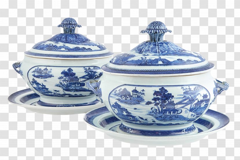 Tureen Blue And White Pottery Ceramic Chinese Export Porcelain - The Transparent PNG