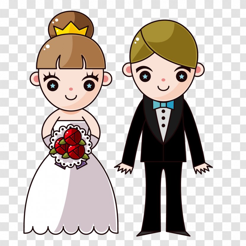 Wedding Invitation Bridegroom - Boy - Holding The Bride And Groom Transparent PNG