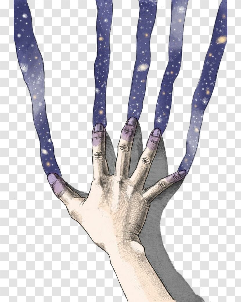 Animation GIF Art Psychedelic Digital - Thumb - Five Fingers To Draw Galaxia Transparent PNG