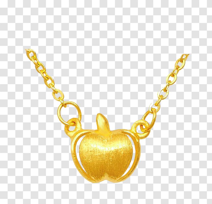 Gold Necklace Pendant Jewellery U9996u98fe - Lao Feng Xiang - Acer Tide Heart-based Applet Pour Transparent PNG