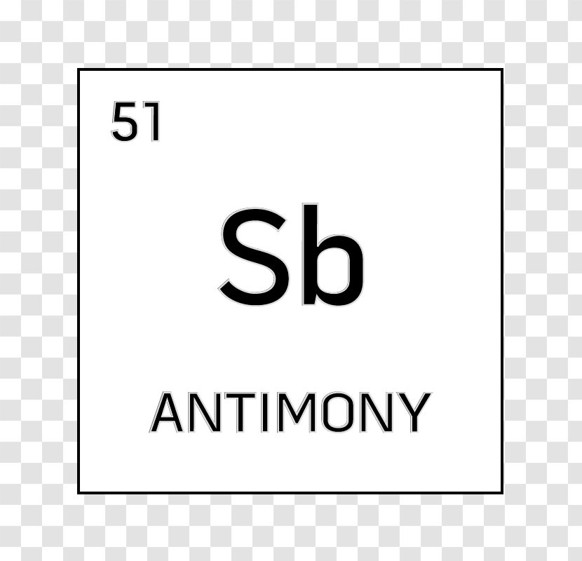 Chemical Element Chemistry Periodic Table Atomic Number Symbol - Carbon - Antimony Transparent PNG