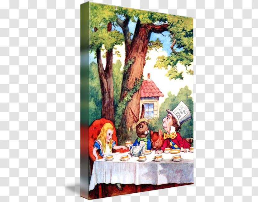 Mad Hatter Alice's Adventures In Wonderland Cheshire Cat Queen Of Hearts The Dormouse - John Tenniel - Tea Party Transparent PNG
