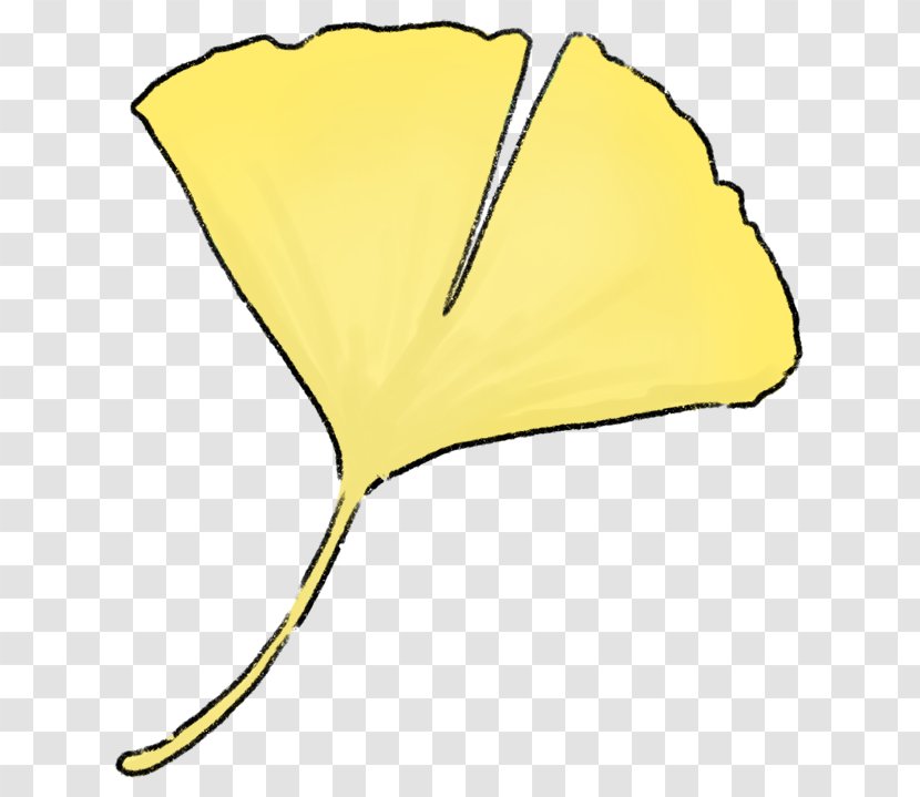 Clip Art Leaf Line Flower Tree - Yellow Transparent PNG