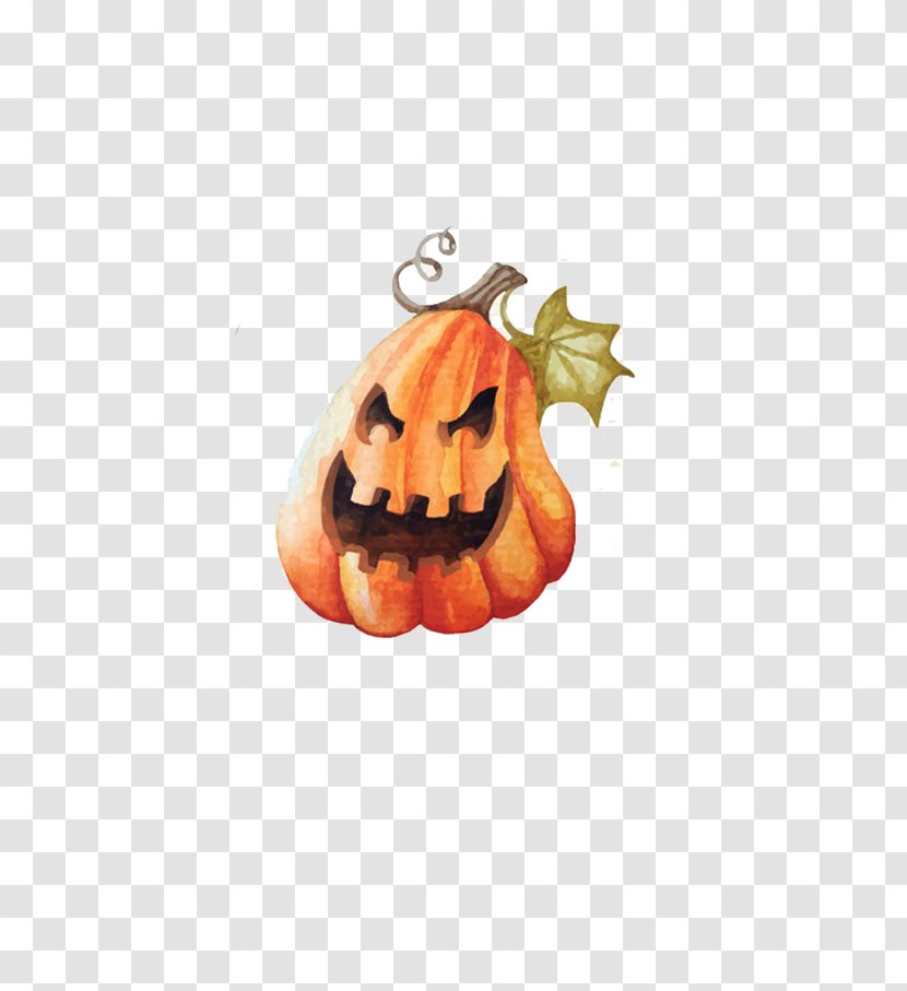 Halloween Watercolor Painting Pumpkin Illustration - Food - Smiling Head Transparent PNG