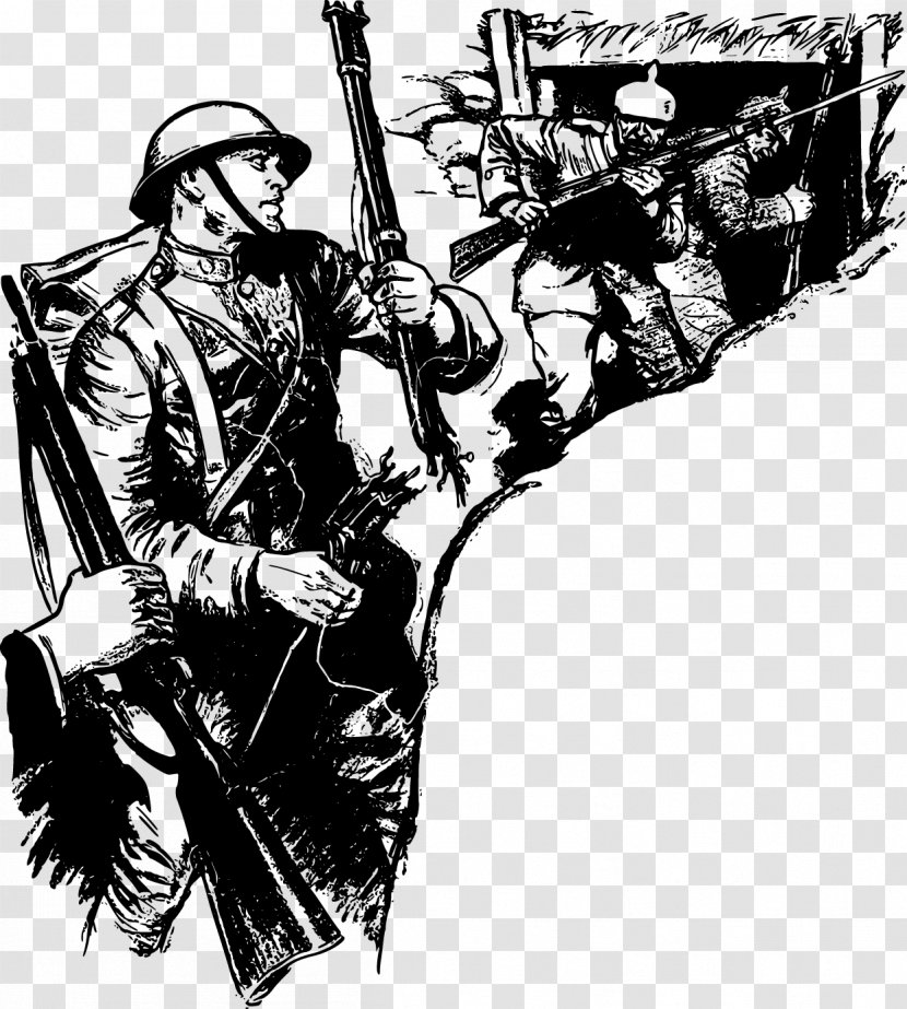 First World War Second American Civil Clip Art - Frame - Vector Soldier With A Gun Transparent PNG