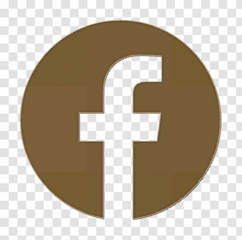 Social Media Icon Facebook Pack - Tan - Sticker Beige Transparent PNG