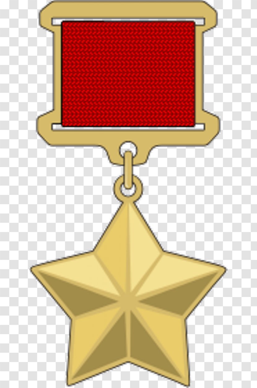 Russian Soviet Federative Socialist Republic Republics Of The Union Second World War Hero Gold Star - Vasily Zaytsev - Medal Transparent PNG