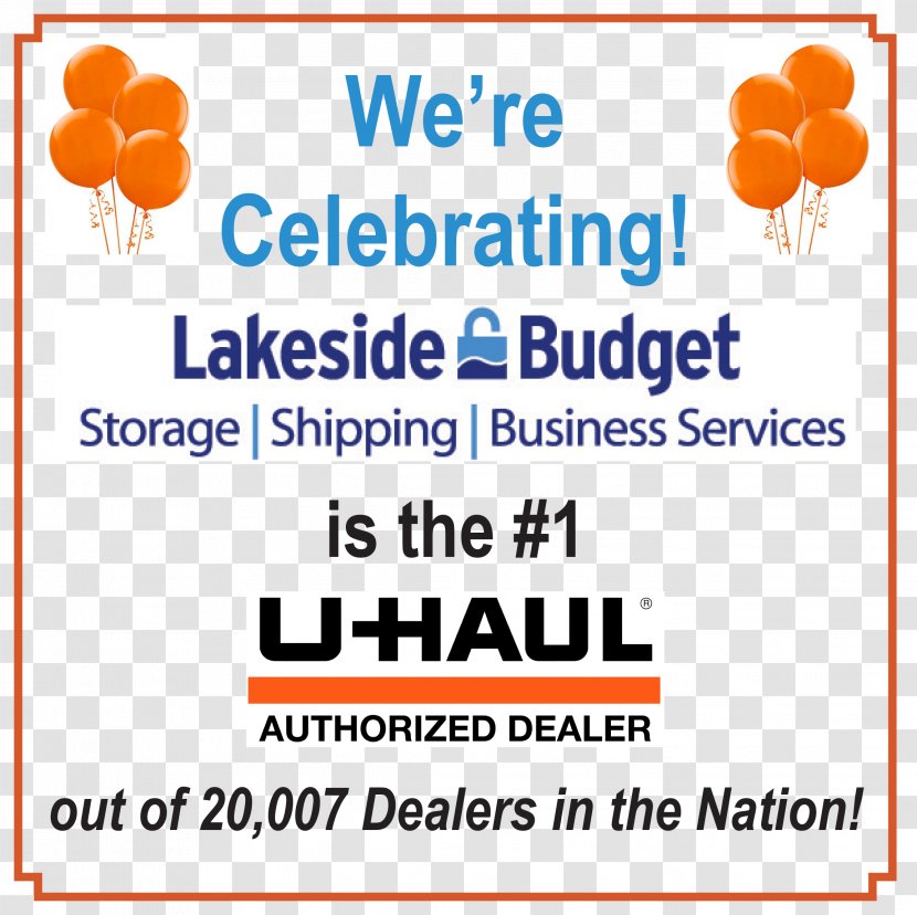 Lakeside Budget Storage U-Haul Neighborhood Dealer Self Business - Renting Transparent PNG