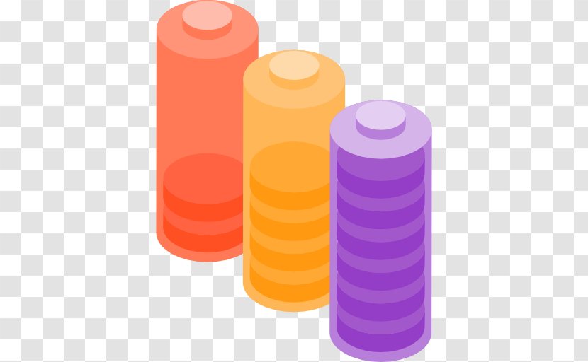 Cylinder Font - Orange - Level Icon Transparent PNG