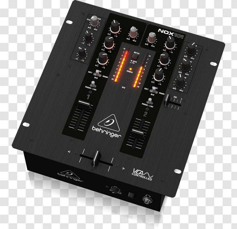DJ Mixer Audio Mixers Fade Behringer - Watercolor Transparent PNG