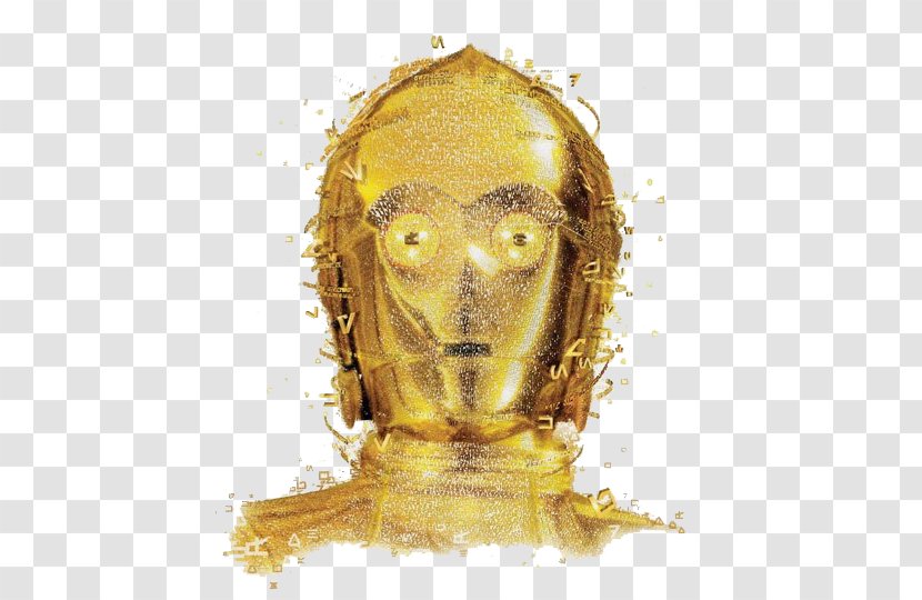 Anakin Skywalker C-3PO Luke Boba Fett Poster - Character - Golden Star Wars Robot Transparent PNG