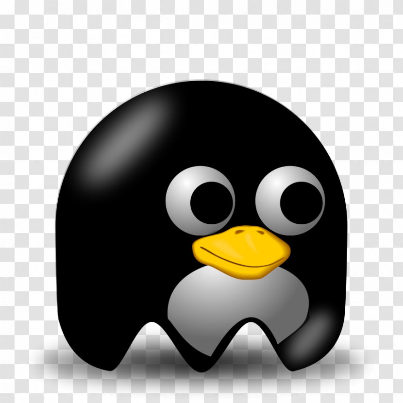 Pac-Man Penguin Tux - Linux Transparent PNG