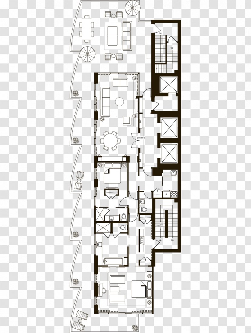 Floor Plan Furniture Rectangle - White - Angle Transparent PNG